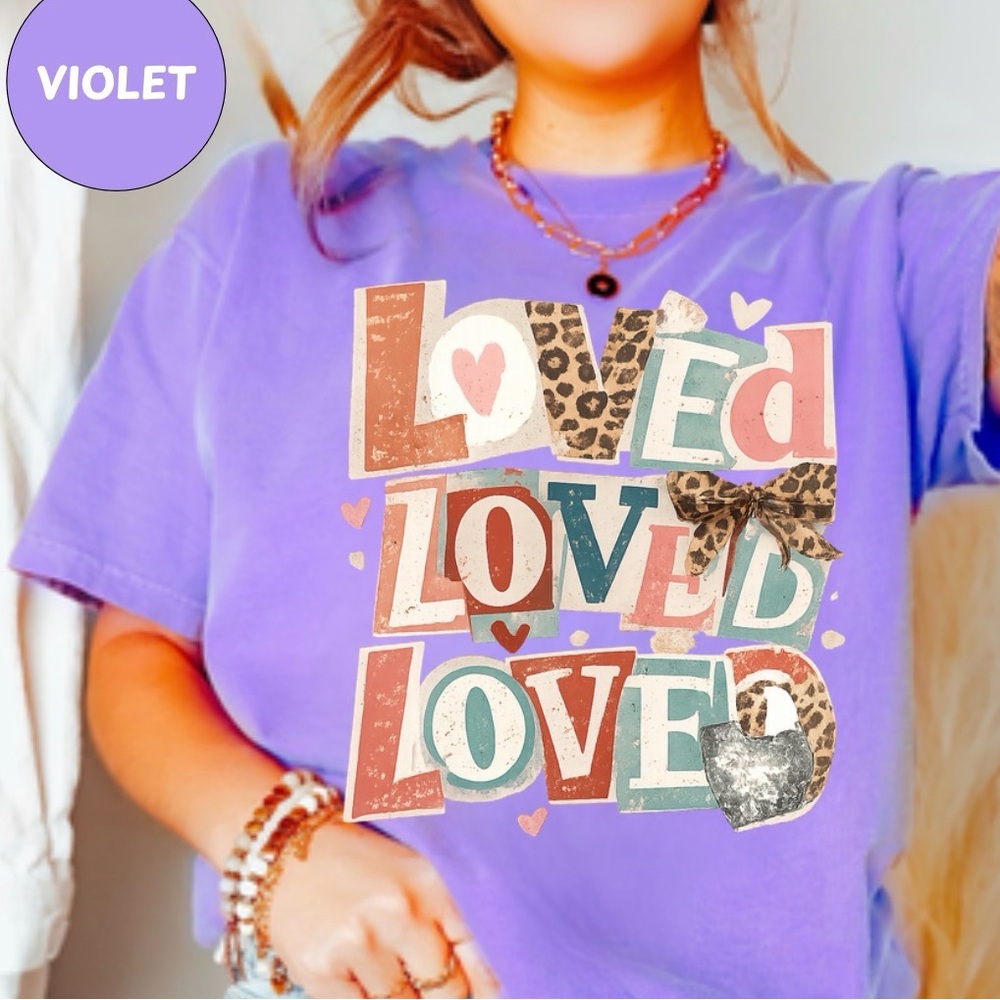NEW Loved Comfort Colors Graphic Tee Christian Shirt S-3X
